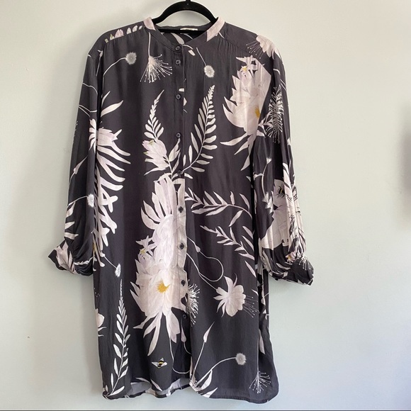 H&M x Anna Glover Floral Oversized Crepe Dress M - Picture 2 of 8